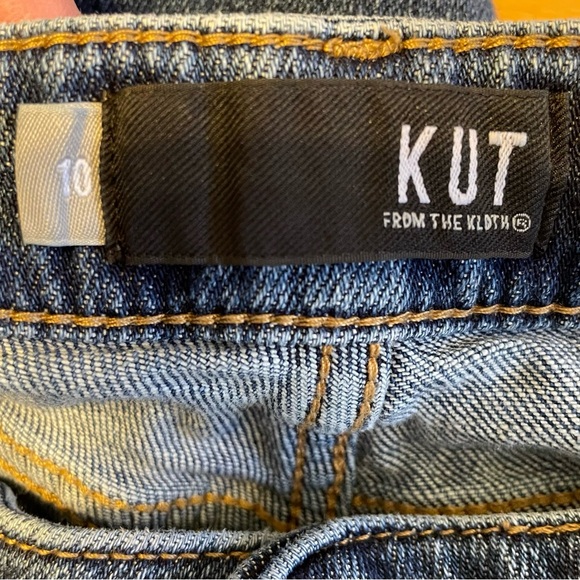 KUT FROM THE KLOTH Catherine Boyfriend Destroyed Denim Jeans Women’s Size 10 - Picture 6 of 9